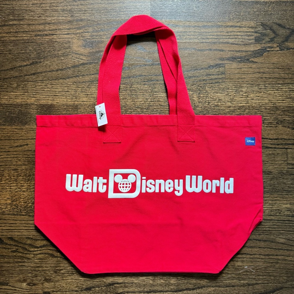 Walt Disney World Parks Spirit Jersey Canvas Tote Bag - Red | NWT
